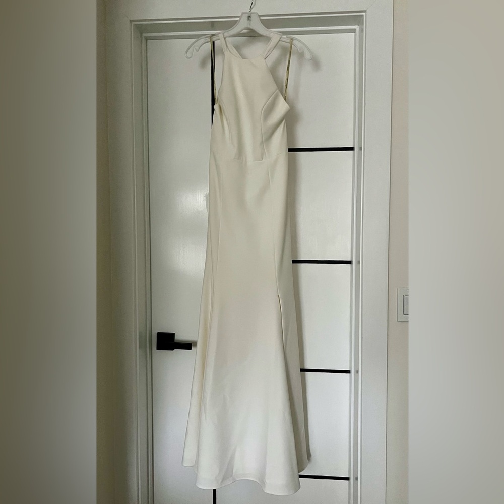 Jenny Yoo "Shipley" Halter Wedding Gown - Size 2 (Professionally Cleaned!) - Picture 4 of 6